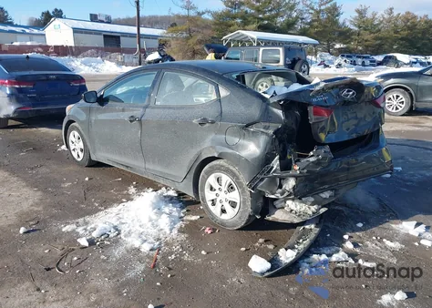 2016 Hyundai Elantra Se из США, поврежденный, VIN 5NPDH4AE9GH684667